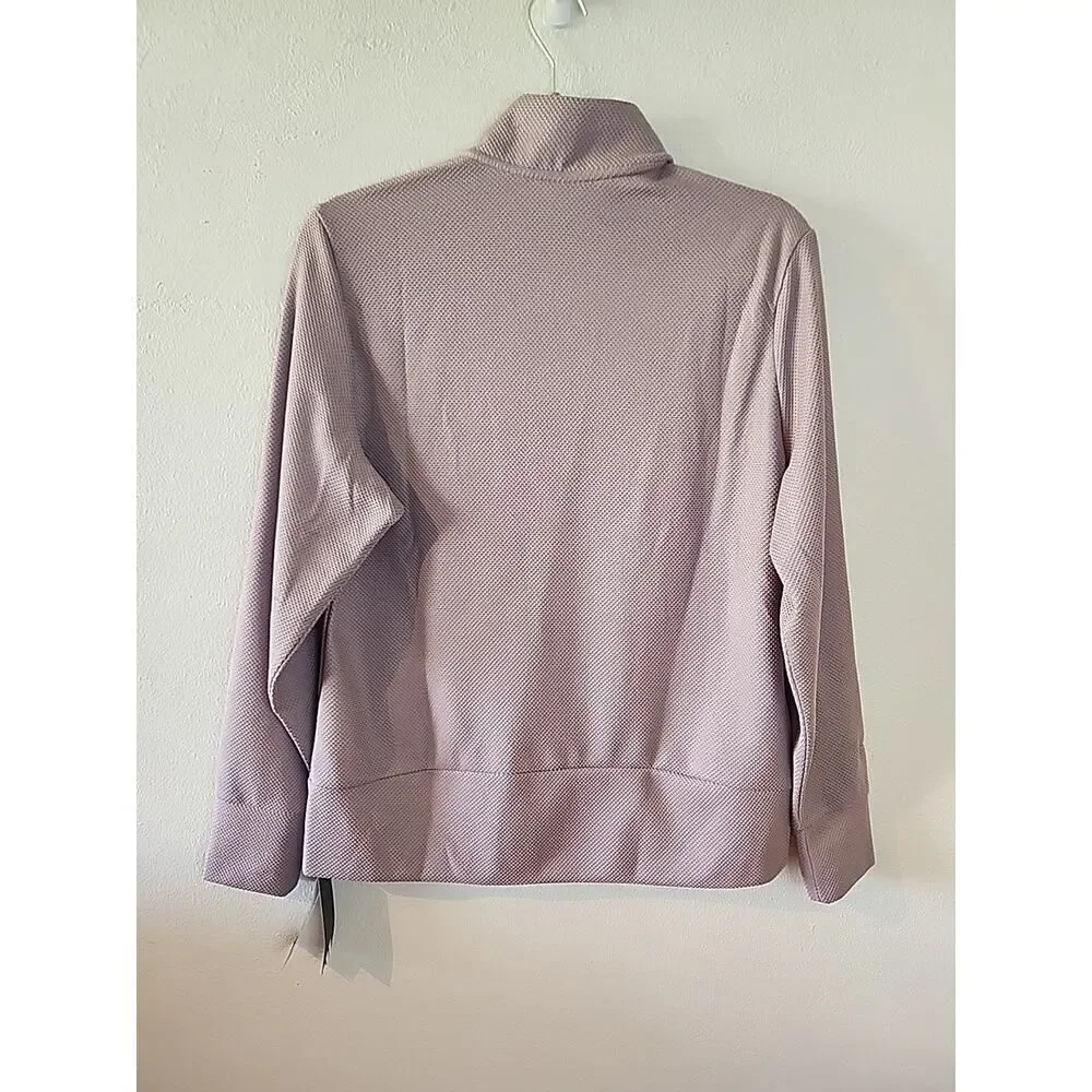 NWT Women’s Adidas Textured Full-Zip Jacket L PURPLE MSRP $60